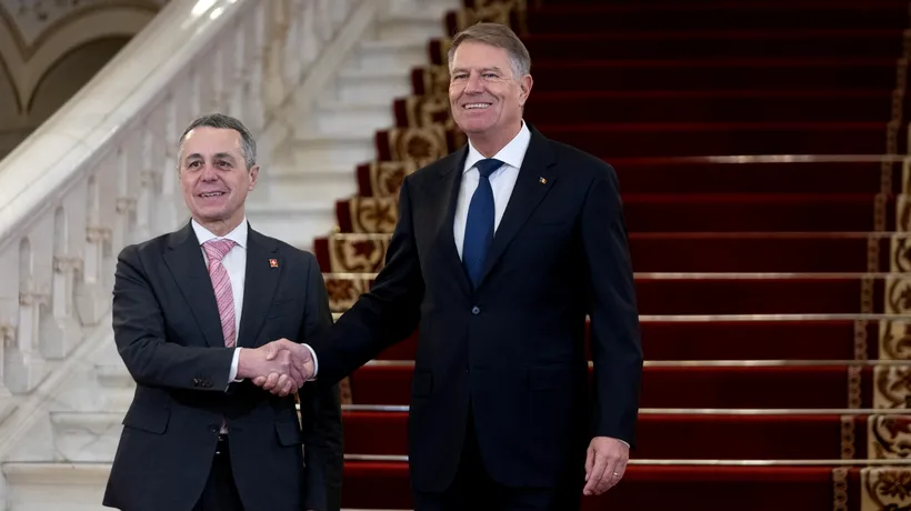 FOTO | Președintele Klaus Iohannis l-a primit la Palatul Cotroceni pe omologul său elvețian, Ignazio Cassis. Ce au discutat cei doi lideri