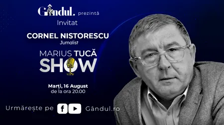 Marius Tucă Show începe marți, 16 august, de la ora 20.00, pe gandul.ro