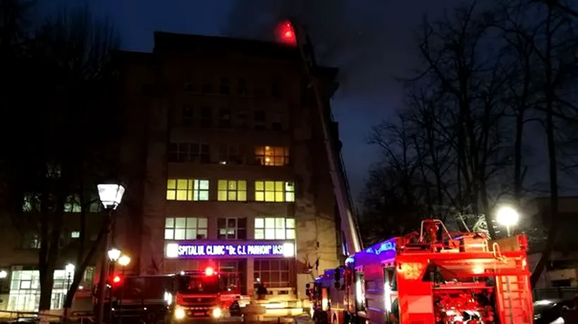 Incendiu la Institutul de Boli Cardiovasculare din Iași, pacienții evacuați