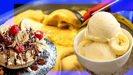 Rețeta de înghețată din BANANE pe care o poți prepara în casă. Este delicioasă și nu îngrașă