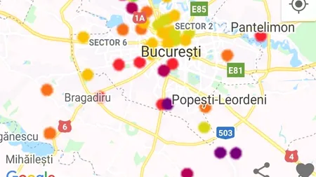 Poluare extrem de mare, indicată de senzorii de aer din Capitală! Ministerul Mediului dă vina pe ceață și pe…„calmul atmosferic”!