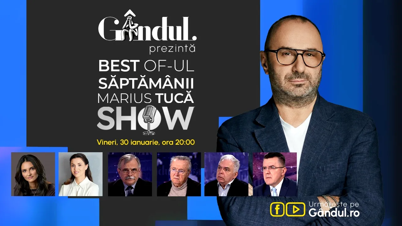 Gândul prezintă Best of Marius Tucă Show - vineri, 30 ianuarie, de la ora 20.00