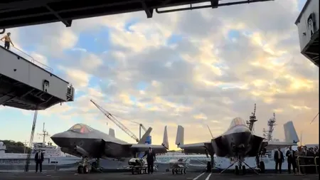 Ce intrare! Aterizare spectaculoasă a lui Trump de pe portavionul USS George Washington direct la baza navală din Japonia