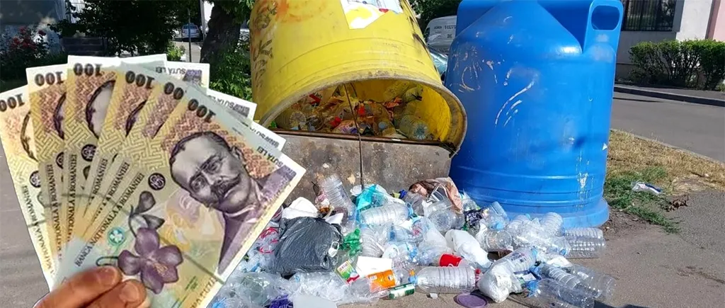 Calcul complet | Câți lei câștigă zilnic un om al străzii din Constanța, adunând sticle din tomberoane și reciclându-le în punctele de colectare
