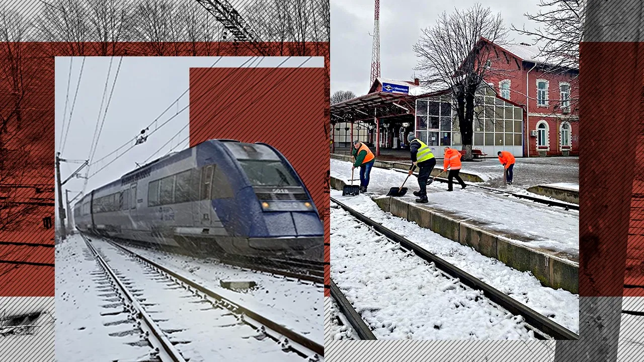 CFR Călători: Trafic feroviar deschis pe toate magistralele de cale ferată, circulaţia trenurilor adaptată la condiţiile meteo