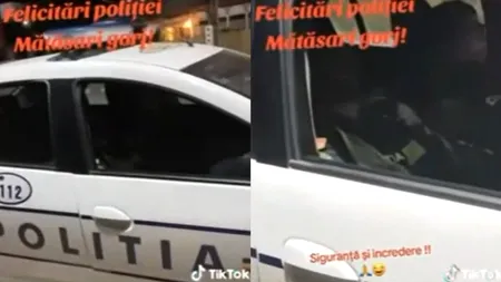 Doi polițiști din Gorj sunt anchetați după ce au fost filmați dormind în autospeciala M.A.I.