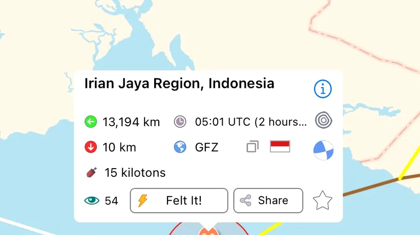 Cutremur cu magnitudinea 5,9 în largul Indoneziei