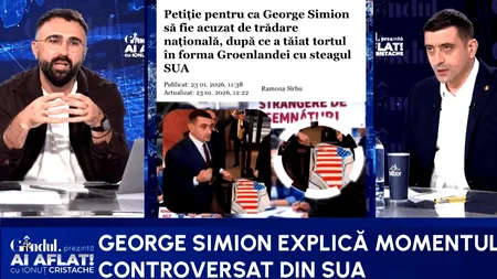 George Simion explică scena cu tortul: Calea noastră este alături de Statele Unite