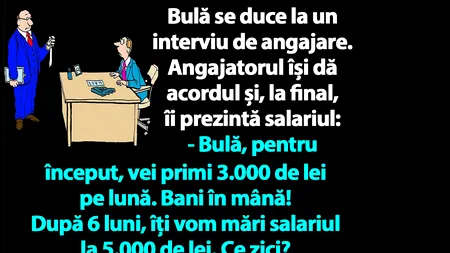 BANC | Bulă își negociază salariul