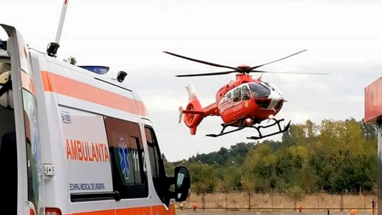 ACCIDENT grav în Maramureș între un microbuz și un autoturism. Șase răniți, dintre care două fete minore. Elicopterul SMURD, chemat de urgență