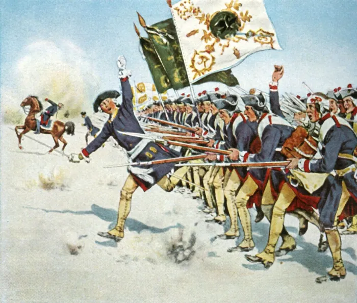 Bătălia de la Mollwitz - 11 April 1741, (Pictură din 1936) 