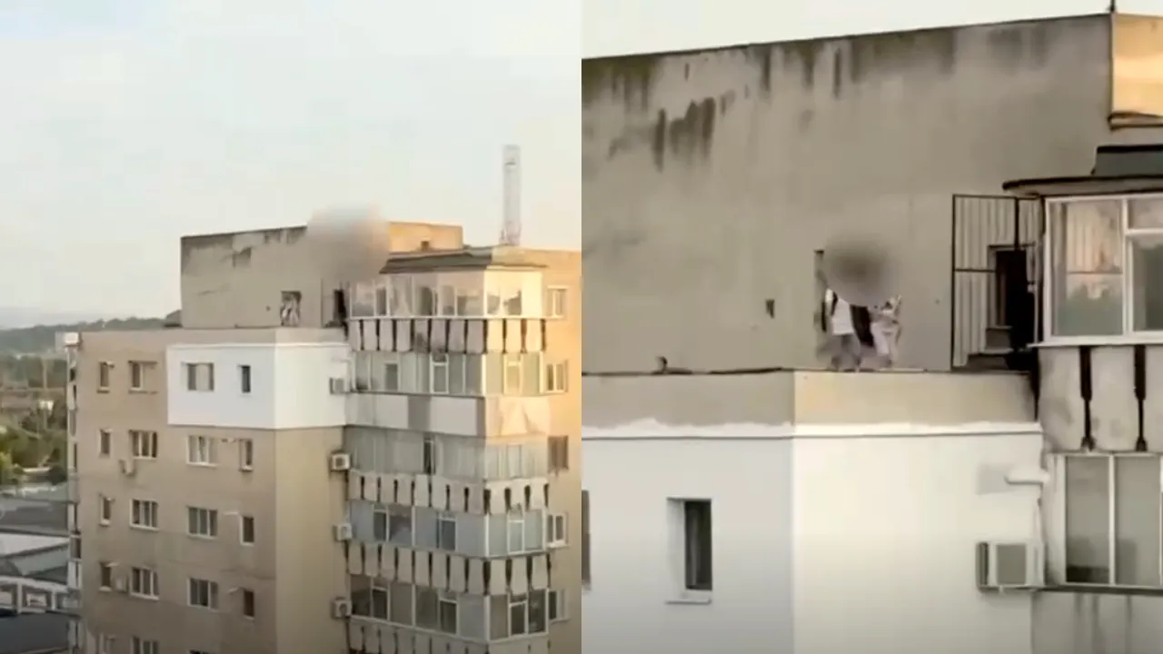 Ireal! Ce au putut face acești 2 adolescenți care au urcat pe acoperișul unui bloc din Iași. Au crezut că nu vor fi observați