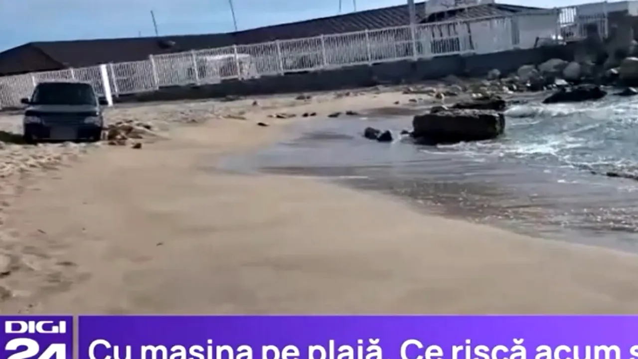 Un șofer din Argeș riscă o amendă usturătoare după ce a intrat cu mașina pe plajă
