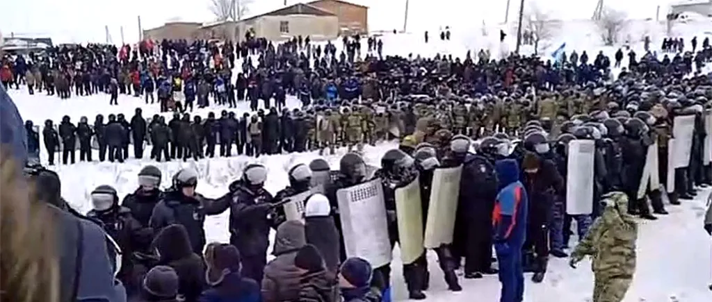 VIDEO | „Revoltă” într-un orășel din Rusia / Manifestația a început după ce un activist a fost arestat în Bașchiria