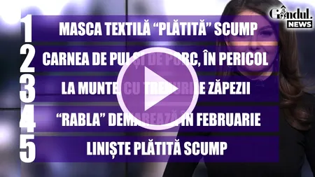 GÂNDUL NEWS. Amenzi usturătoare pentru cei care poartă măști neconforme | VIDEO
