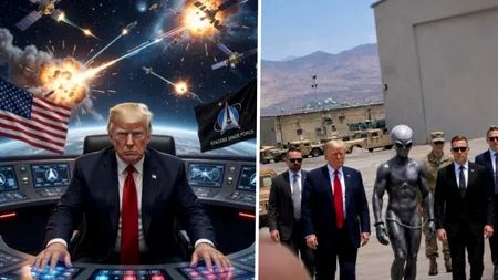 Donald Trump a distribuit imagini generate de AI cu extratereștri capturați și războaie spațiale