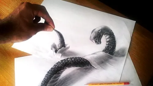 GALERIE FOTO. Desene 3D realizate doar din creion. VIDEO