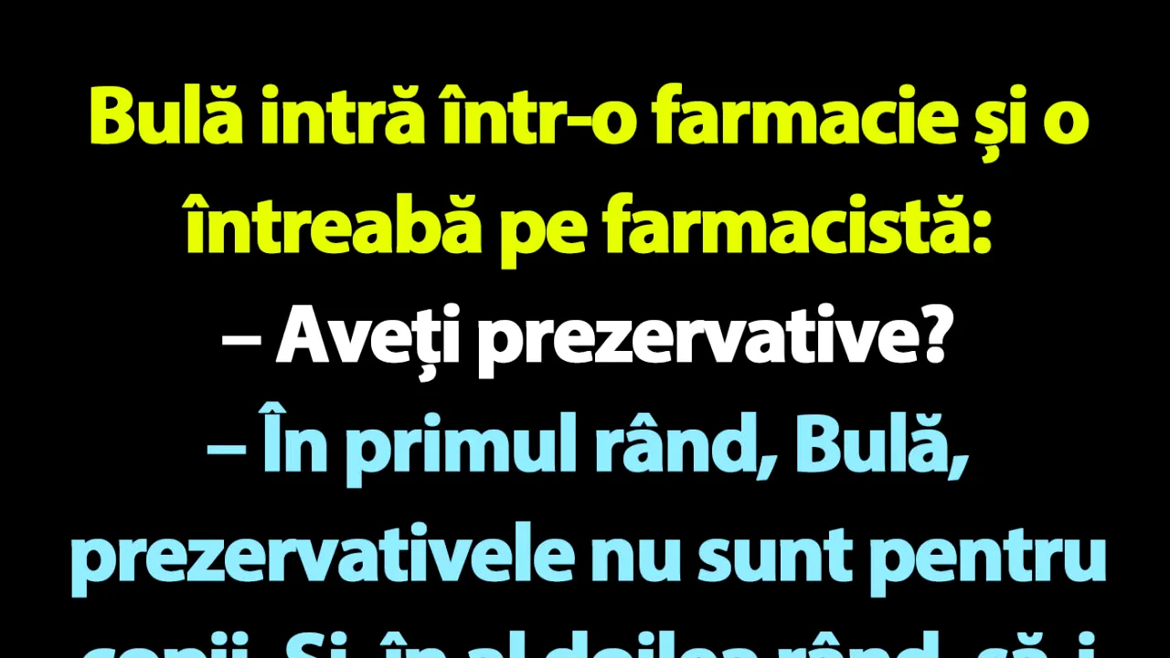 BANC | Bulă și farmacista arogantă