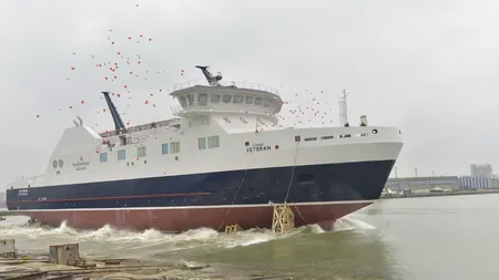 Navă fabricată la un șantier din Galați, retrimisă de Canada în România pentru a remedia o problemă provocată de germani