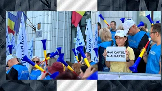 Bugetarii protestează în fața Ministerului Finanțelor. Acuză nerespectarea drepturilor salariale / Delegația BNS, chemată la discuții cu Nazare
