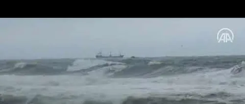 O navă rusească de transport marfă s-a scufundat în Marea Neagră, în largul coastelor provinciei Bartin din Turcia (VIDEO)