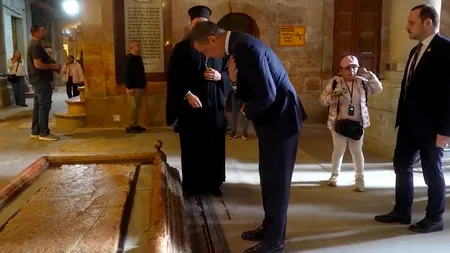 Imagini cu Sorin Grindeanu de la Mormântul Sfânt și Zidul Plângerii din Ierusalim: „Credința este adevăratul fundament al vieții”