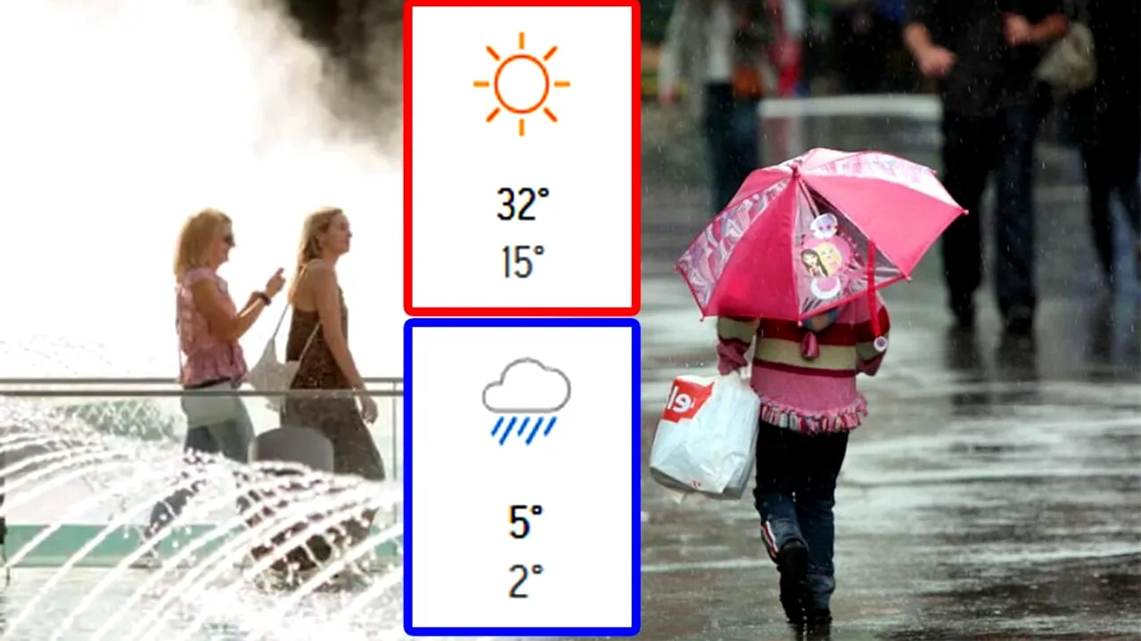 Alertă meteo Accuweather: Temperaturile scad de la 32 la 3 grade Celsius, în doar 48 de ore, în România