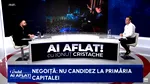 Robert Negoiță: „Nu candidez la Primăria CAPITALEI. Mă simt extraordinar în poziția pe care o am acum”