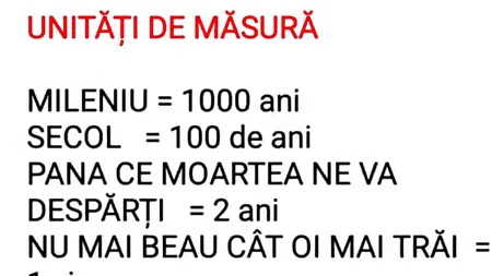Bancul de luni | Unități de măsură