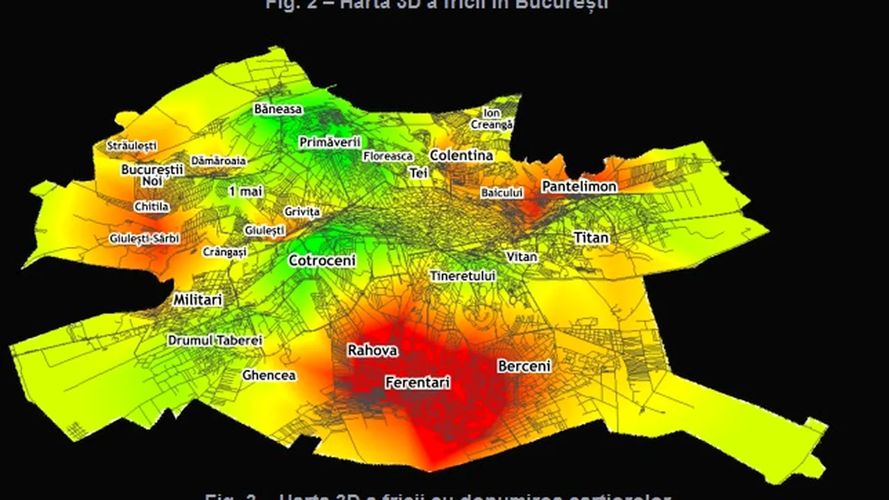 HARTA FRICII din Capitală. Care sunt cele mai sigure zone din București